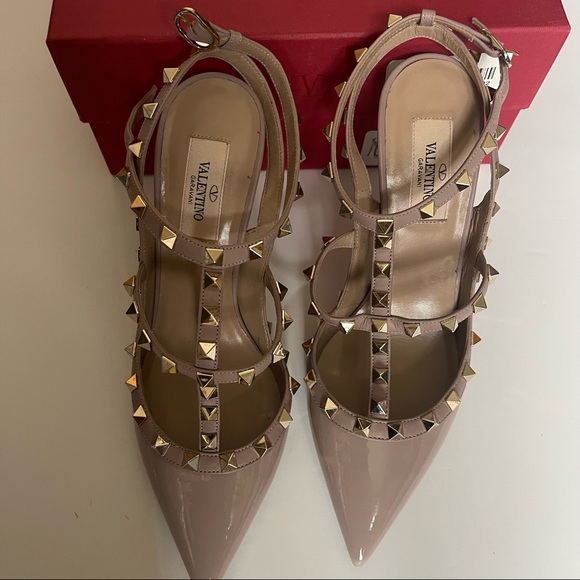 VALENTINO Rockstud Caged Patent Pump Size 38.5 - Picture 4 of 7